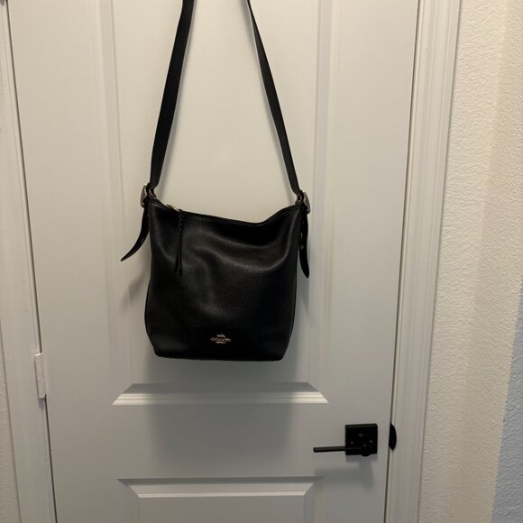 Coach Pebbled Leather Hobo Shoulder Bag – Black – Style C2818 - EUC - Picture 3 of 10